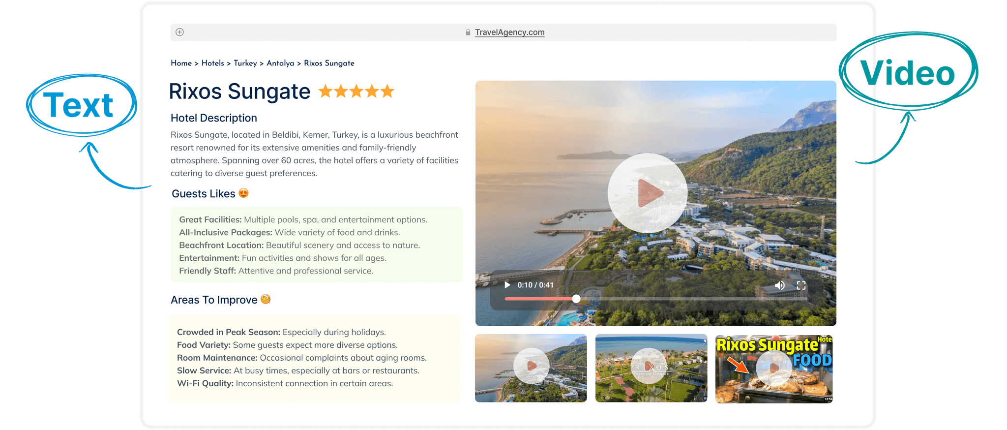 hotel video widget example